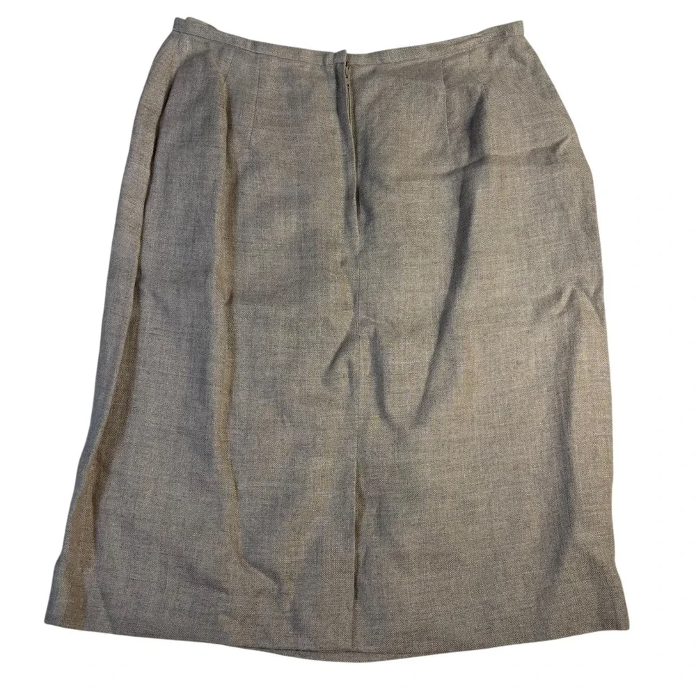 Style&co Collection Petite‎ Tan 100% Linen Pencil Skirt Size 8P Lined Bulgaria